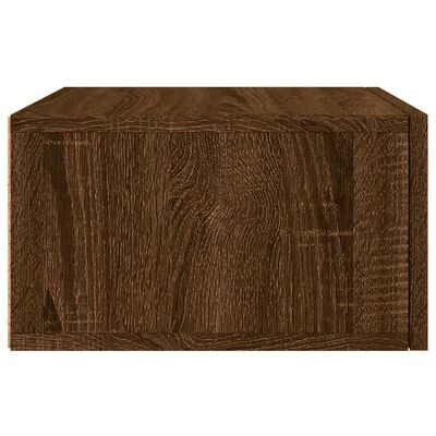 vidaXL Wall-mounted Bedside Cabinets 2 pcs Brown Oak 35x35x20 cm