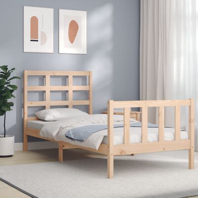 vidaXL Bed Frame without Mattress 100x200 cm Solid Wood Pine