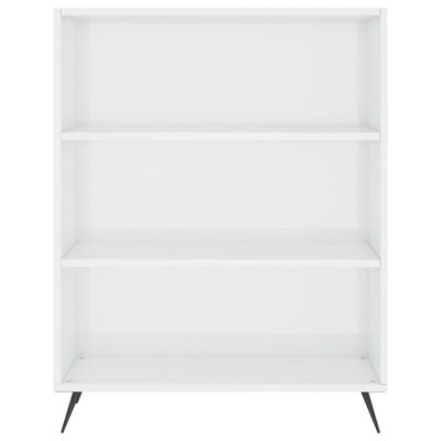 vidaXL Bookcase High Gloss White 69.5x32.5x90 cm Engineered Wood