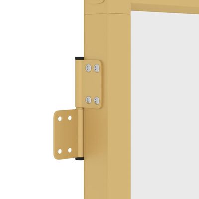 vidaXL Interior Door Slim Golden 102.5x201.5 cm Tempered Glass and Aluminium