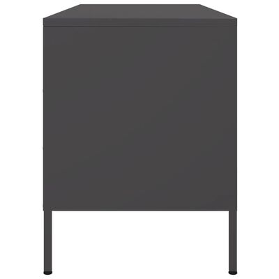 vidaXL TV Cabinet Black 100.5x39x50.5 cm Steel