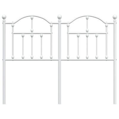 vidaXL Metal Headboard White 120 cm