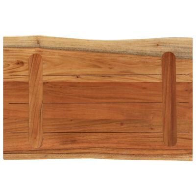 vidaXL Table Top 60x40x3.8 cm Rectangular Solid Wood Acacia Live Edge