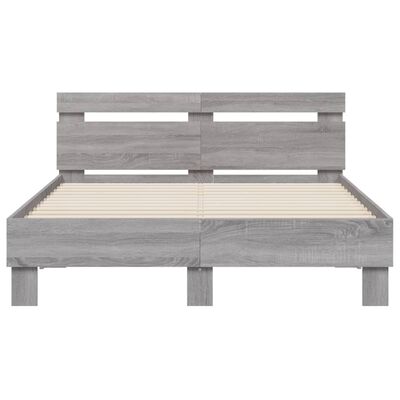 vidaXL Bed Frame without Mattress Grey Sonoma 120x200 cm