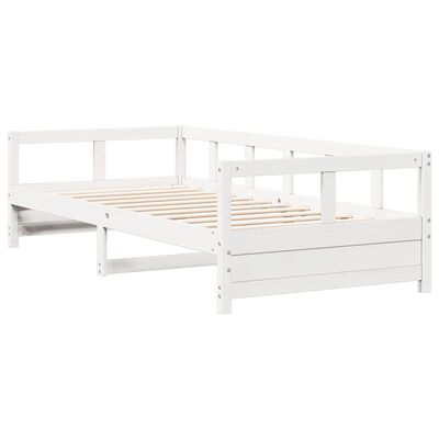 vidaXL Daybed without Mattress White 80x200 cm Solid Wood Pine