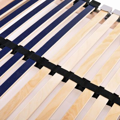 vidaXL Slatted Bed Base without Mattress with 42 Slats 7 Zones 80x200 cm