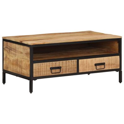 vidaXL Coffee Table 90x50x30 cm Solid Rough Wood Mango