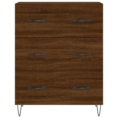 vidaXL Highboard Brown Oak 69.5x34x180 cm Engineered Wood