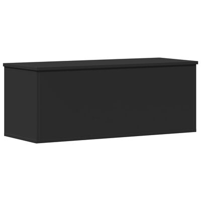 vidaXL Storage Box Black 90x35x35 cm Engineered Wood