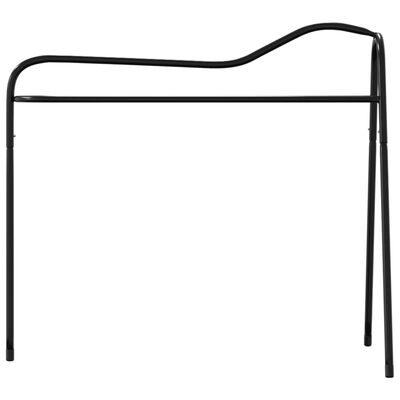 vidaXL Saddle Rack 3 Legged Freestanding Black Iron