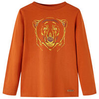 Kids' T-shirt with Long Sleeves Light Rust 92