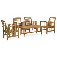 vidaXL 5 Piece Garden Lounge Set Solid Acacia Wood