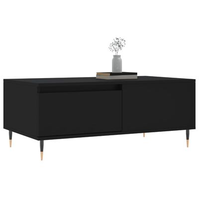 vidaXL Coffee Table Black 90x50x36.5 cm Engineered Wood