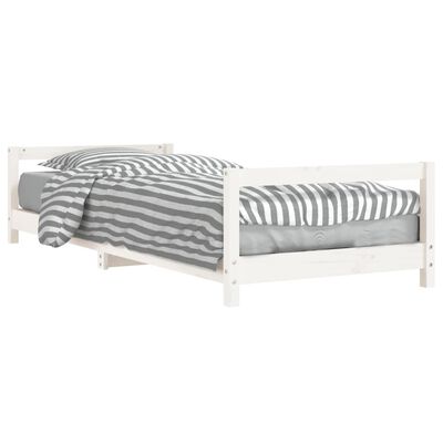 vidaXL Kids Bed Frame White 90x200 cm Solid Wood Pine