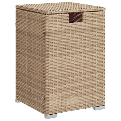 vidaXL Propane Tank Cover Table Beige 40x40x60 cm Poly Rattan