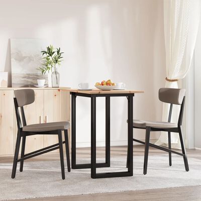 vidaXL Dining Table O-Frame 80x50x75 cm Solid Wood Pine and Cast Iron