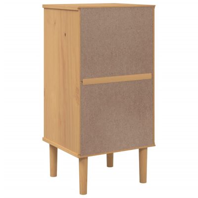 vidaXL Bedside Cabinet SENJA Rattan Look Brown 40x35x80 cm Solid Wood Pine