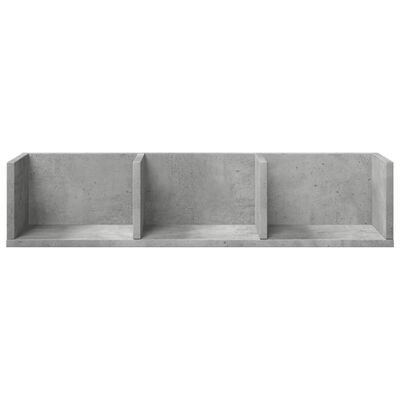 vidaXL Wall Cabinets 2 pcs Concrete Grey 75x18x16.5 cm Engineered Wood