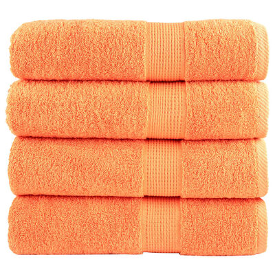 vidaXL Premium Hand Towels SOLUND 4 pcs Orange 50x100 cm 600 gsm