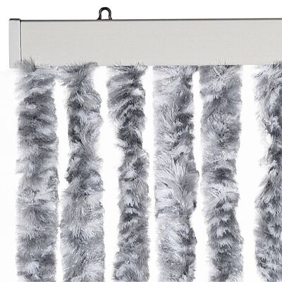 vidaXL Insect Curtain White and Grey 118x220 cm Chenille