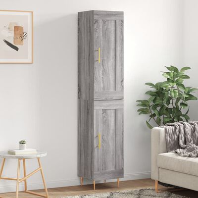 vidaXL Highboard Grey Sonoma 34.5x34x180 cm Engineered Wood