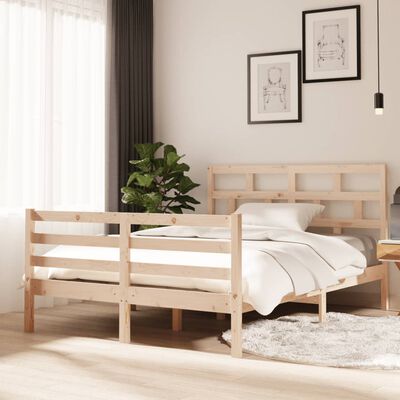 vidaXL Bed Frame without Mattress Double Solid Wood