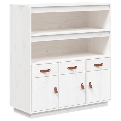 vidaXL Highboard White 100x40x108.5 cm Solid Wood Pine