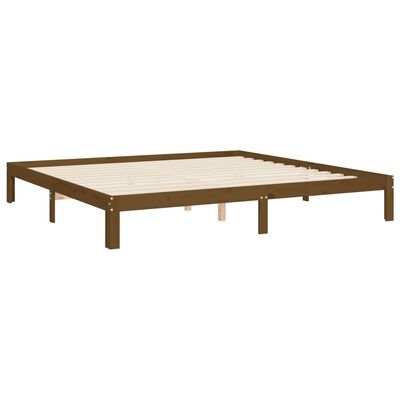 vidaXL Bed Frame without Mattress Honey Brown 200x200 cm Solid Wood Pine