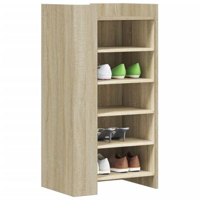 vidaXL Shoe Cabinet Sonoma Oak 52x37.5x100 cm Engineered Wood