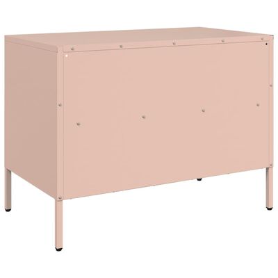 vidaXL TV Cabinet Pink 68x39x50.5 cm Steel