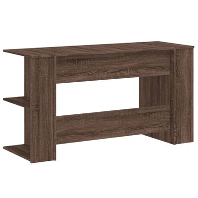 vidaXL Desk Brown Oak 140x50x75 cm Engineered Wood