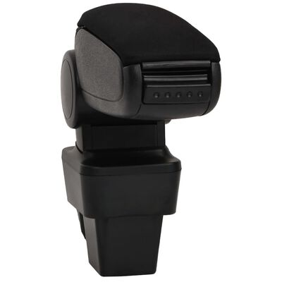 vidaXL Car Armrest Black 13x34x(33-46) cm ABS