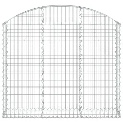 vidaXL Arched Gabion Basket 150x30x120/140 cm Galvanised Iron