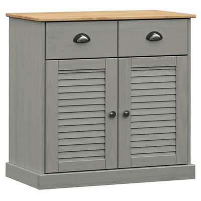 vidaXL Highboard VIGO Grey 78x40x175 cm Solid Wood Pine