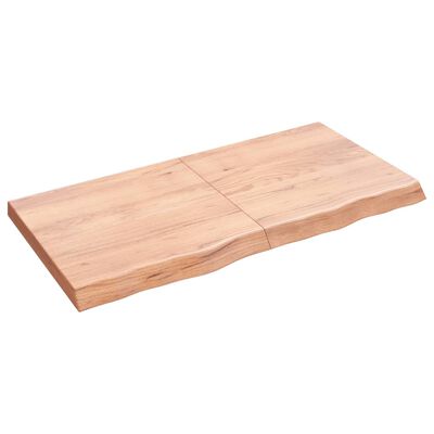 vidaXL Table Top Light Brown 120x60x(2-6) cm Treated Solid Wood Oak