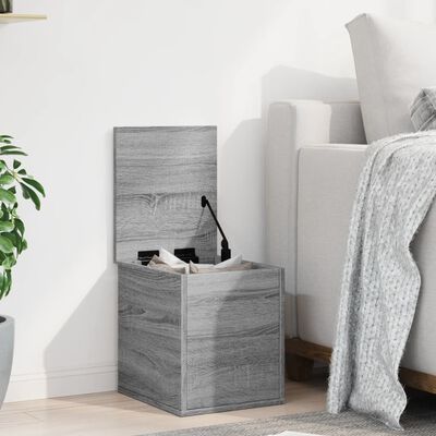 vidaXL Storage Box Grey Sonoma 30x35x35 cm Engineered Wood