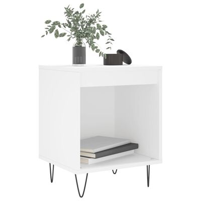 vidaXL Bedside Cabinets 2 pcs White 40x35x50 cm Engineered Wood