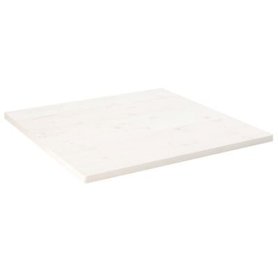 vidaXL Table Top White 90x90x2.5 cm Solid Wood Pine Square