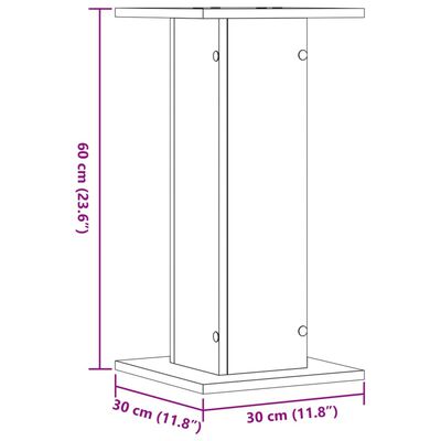 vidaXL Plant Stands 2 pcs Sonoma Oak 30x30x60 cm Engineered Wood