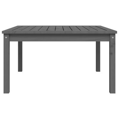 vidaXL Garden Table Grey 82.5x82.5x45 cm Solid Wood Pine