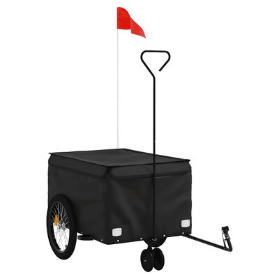 vidaXL Bike Trailer Black 30 kg Iron