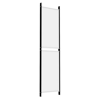 vidaXL 4-Panel Room Divider White 200x200 cm Fabric