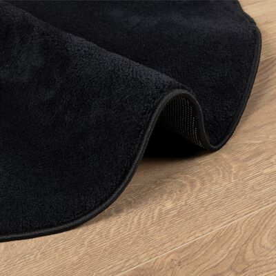 vidaXL Rug OVIEDO Short Pile Black Ø 120 cm