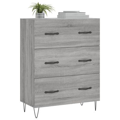 vidaXL Sideboard Grey Sonoma 69.5x34x90 cm Engineered Wood