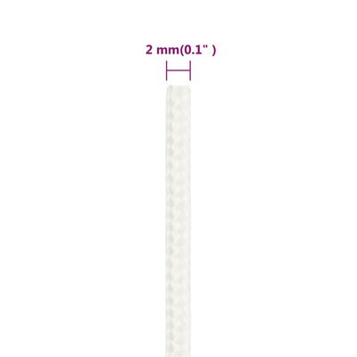 vidaXL Boat Rope Full White 2 mm 50 m Polypropylene