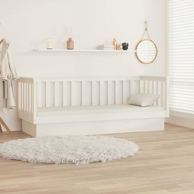 vidaXL Day Bed without Mattress White 90x190 cm Single Solid Wood Pine