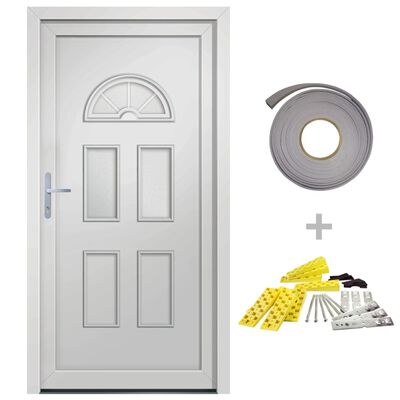 vidaXL Front Door White 88x200 cm PVC