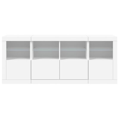 vidaXL Sideboard with LED Lights White 163x37x67 cm