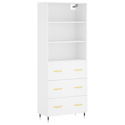 vidaXL Highboard White 69.5x34x180 cm Engineered Wood