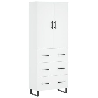 vidaXL Highboard White 69.5x34x180 cm Engineered Wood